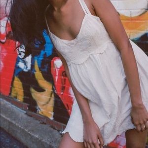 Urban Outfitters Jamie Embroidered Babydoll Frock Dress